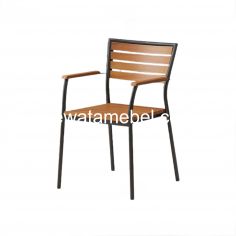 Food Court Chair Size 50 - SIANTANO KT 004 / Hitam, Cocoa Brown 